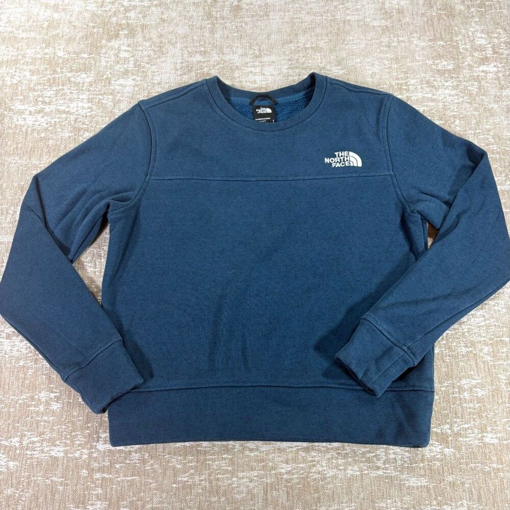 The North Face Teal Crewneck Fleece Sweatshirt Horizontal Seam Women's Size S